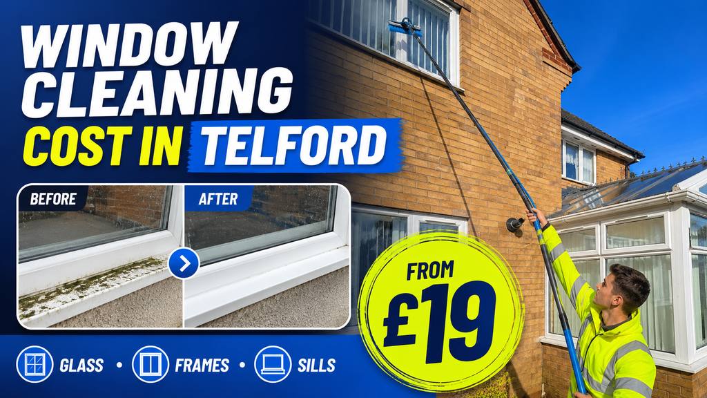 Residential exterior window cleaning in Telford